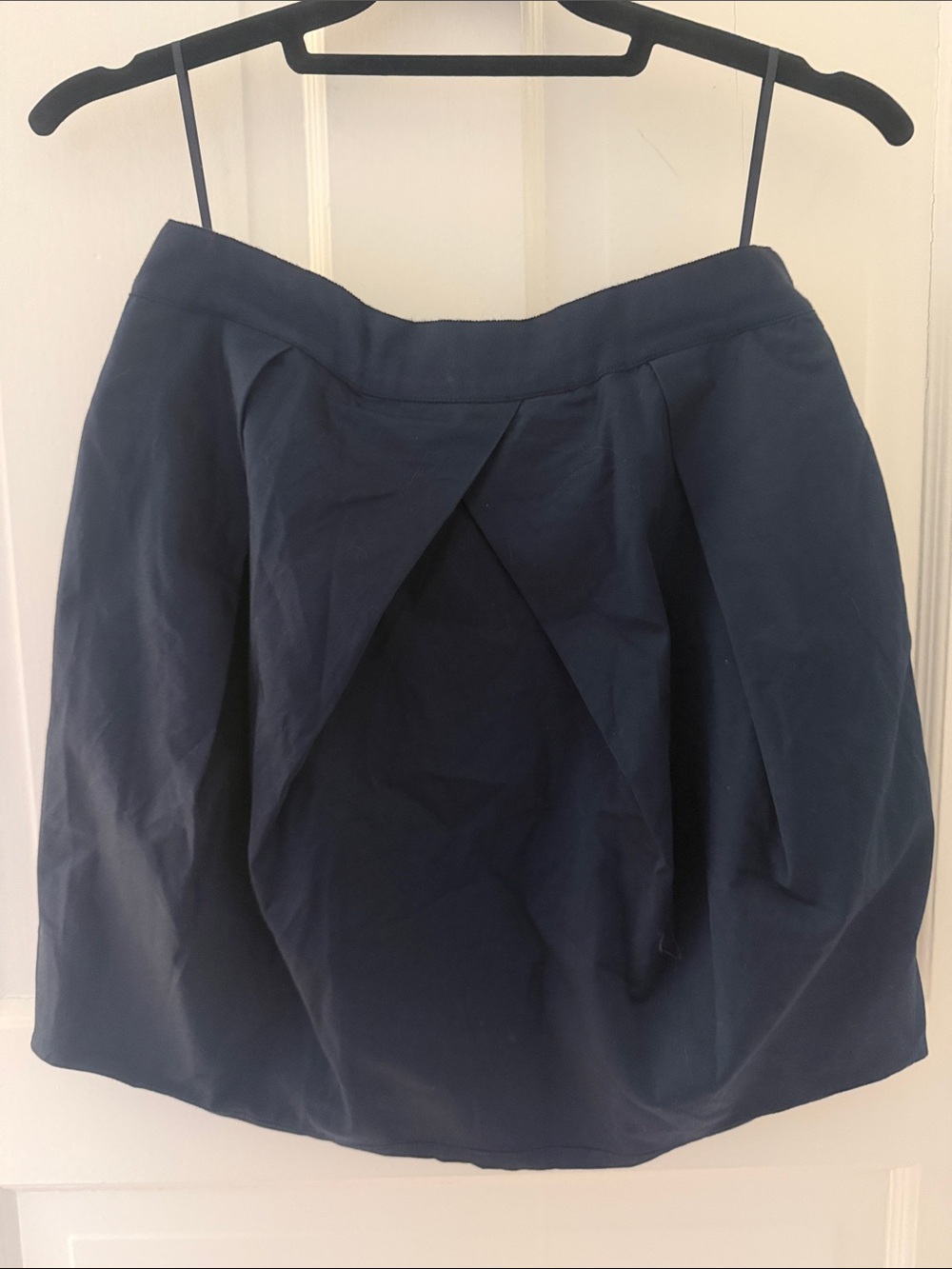 J. Crew Navy tulip Skirt with Elasticized Ribbed Waistband